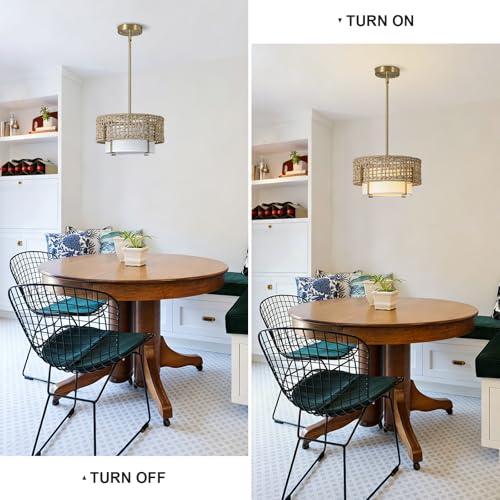12.6" Rattan Pendant Light