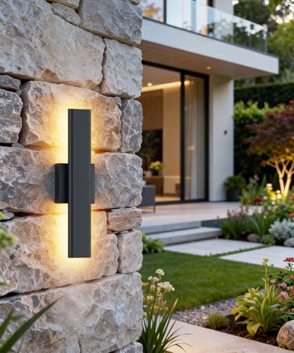 15.7" LED Outdoor Wall Sconce (2 Count)