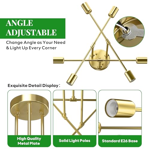Modern Sputnik Chandelier Ceiling Light Fixtures