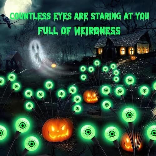 Halloween Decorations Outdoor Solar Scary Eyeball Lights (8 Count)