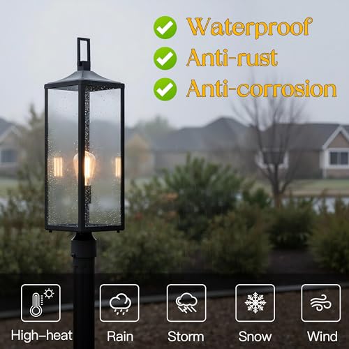 25.6 Inch Photocell Outdoor Lamp Post Light with Dusk To Dawn Sensor