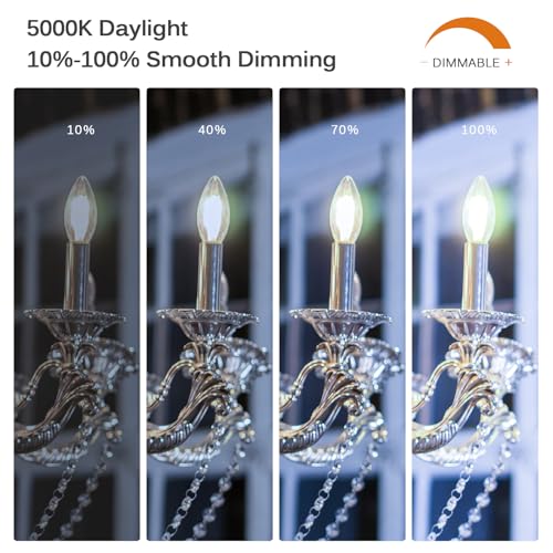 C35 Dimmable LED Candle Light Bulbs 40 Watt Equivalent (12 Count)