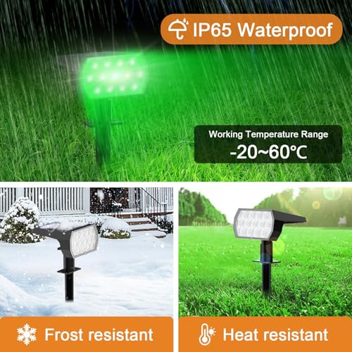 Solar Color Changing Spot Lights Outdoor (2 Count)