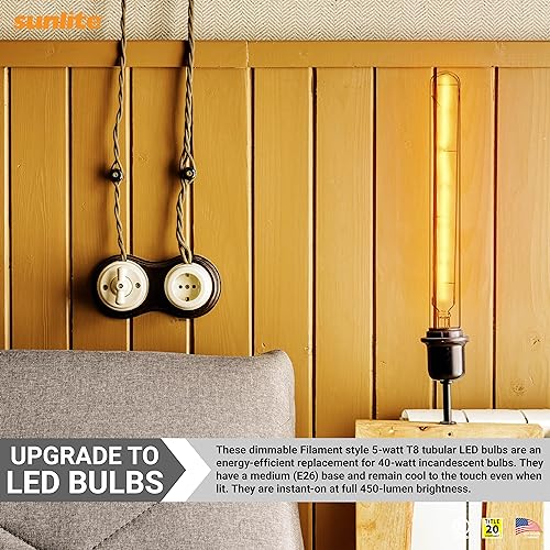 41402 LED Filament T8 Tubular Light Bulb (10 Count)