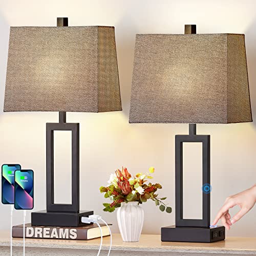 23.5" Touch Control Table Lamps Set of 2 (2 Count)