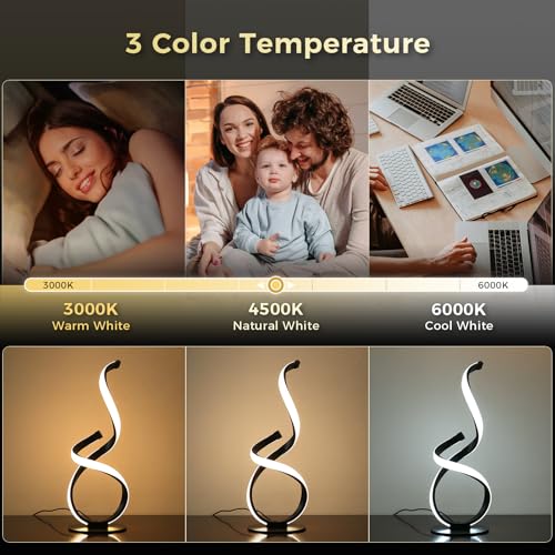 2 Pack Modern Table Lamps for Nightstand (2 Count)