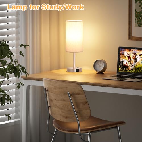 17.4" Bedside Lamp for Bedroom
