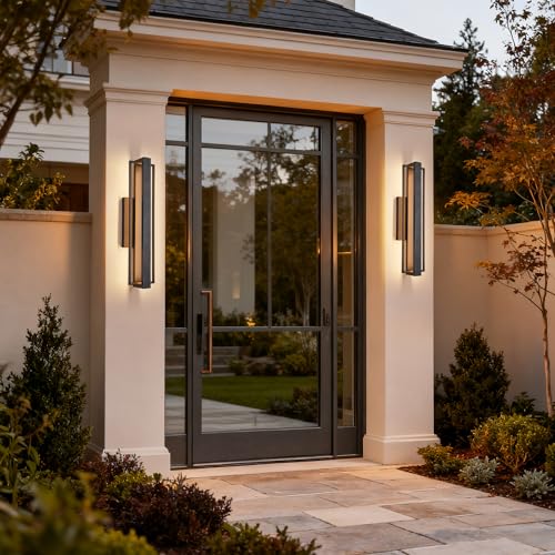 2 Pack 23 inch Modern Large Outdoor Waterproof LED Wall Light (2 Count)