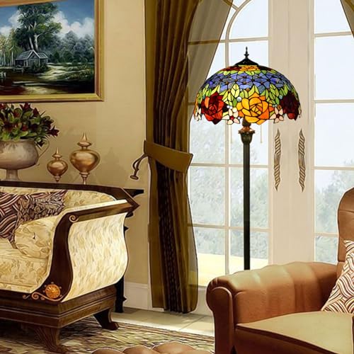 Tiffany Style 16 Inch Stained Glass Lamp Shade Replacement