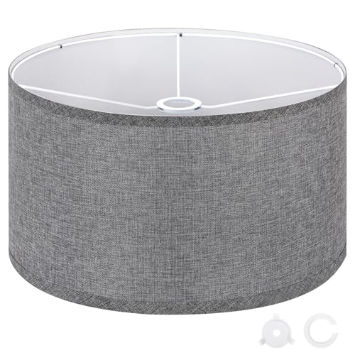 Grey Large Drum Lamp Shades for Floor Lamps