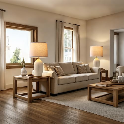 25” Modern Farmhouse Traditional Ceramic Table Lamp