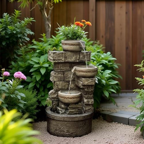 Cheng Pin 28'' Tall Outdoor Water Fountain