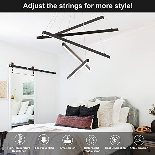 Black LED Modern Pendant Light