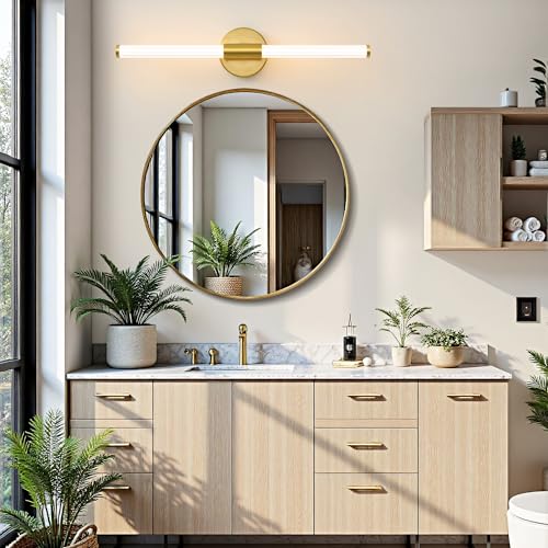 LED Bathroom Light Fixtures Gold Vanity Lights Modern 24"