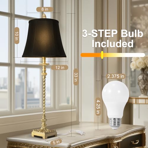 33'' Vintage Table Lamp Set of 2 for Living Room Bedroom Dinning (2 Count)