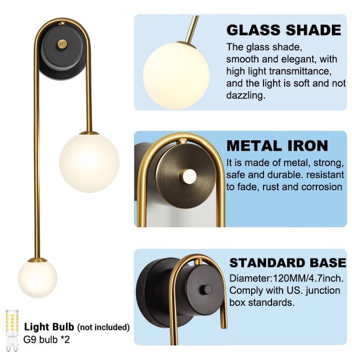 Modern Gold Wall Sconce Mid Century Gold Wall Lamp U