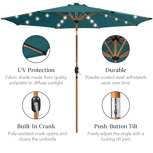 10ft Solar Market Patio Umbrella w