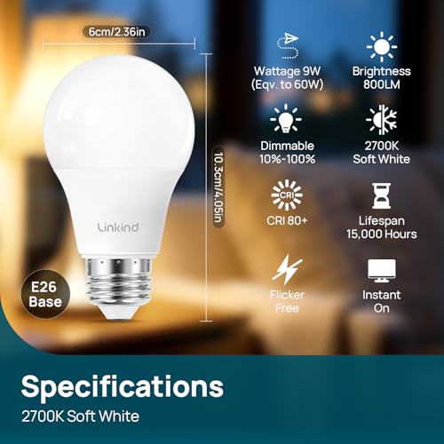 A19 Dimmable LED Light Bulbs (12 Count)