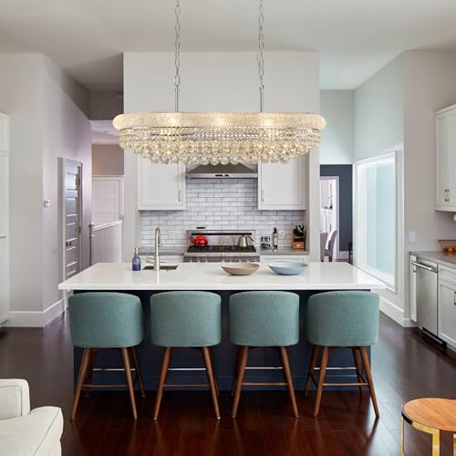 Rectangle Crystal Chandeliers for Dining Room