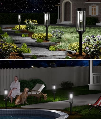 4 Pack Solar Pathway Lights Outdoor (4 Count)