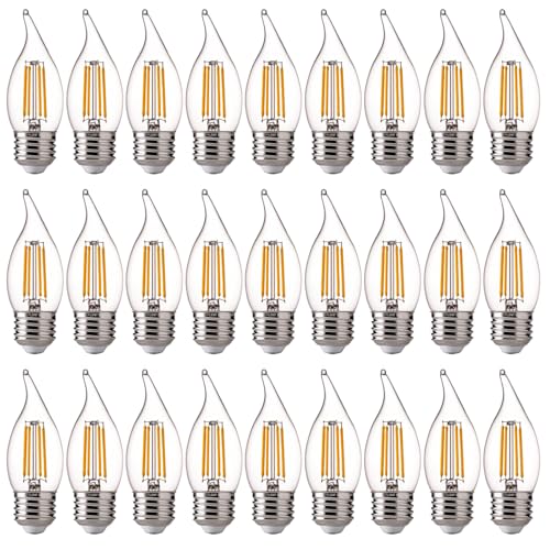 LED Candelabra Light Bulbs E26 Base (24 Count)