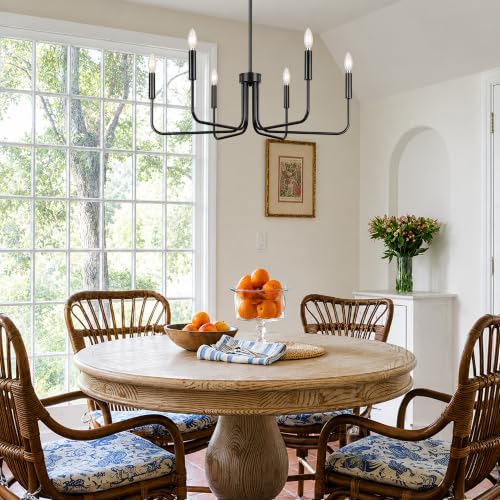 6 Light Black Chandelier