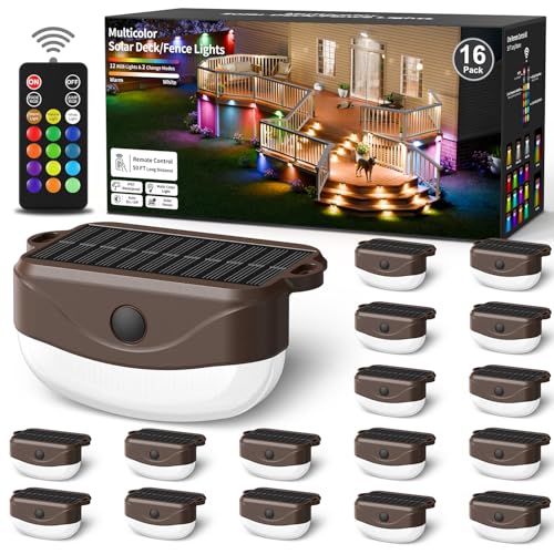Solar Deck Lights Outdoor 16 Pack