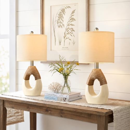 19'' Boho Small Table Lamps Set of 2 for Bedroom (2 Count)