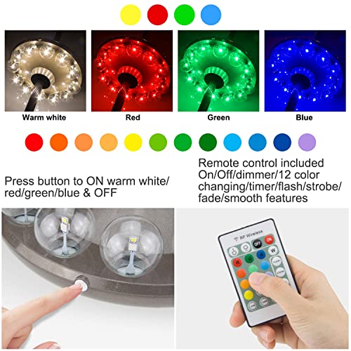 Battery Operated Hanging Lights Outdoor Patio Umbrella Light RF Remote Control