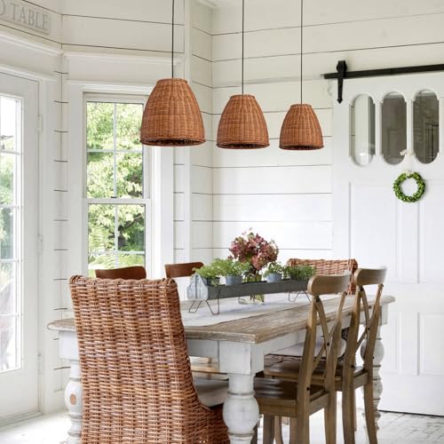 13.8" Rattan Pendant Light