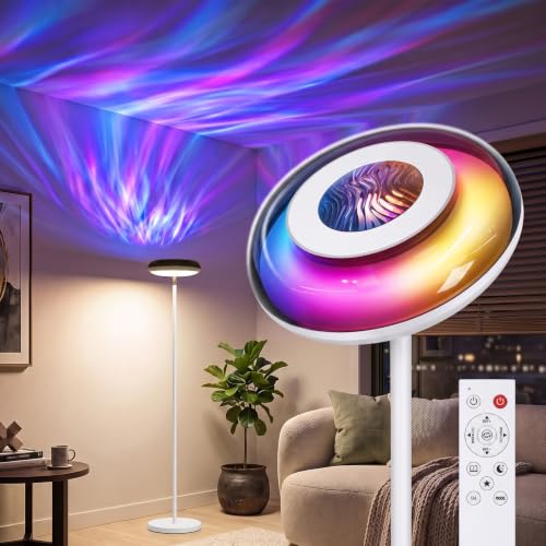 Uplighter Floor Lamp for Living Room (White)