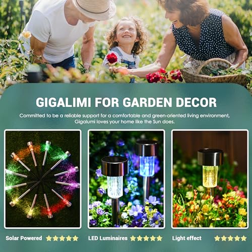 Outdoor Waterproof Multicolor Solar Garden Lights (12 Count)