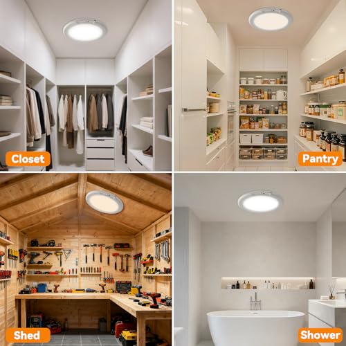 2Pack Rechargeable LED Ceiling Light (2 Count)