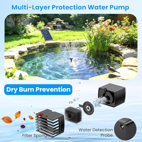 4W Solar Fountain Pump with Pond Filter