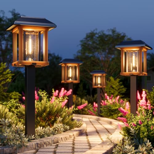 4 Pack Solar Pathway Lights Outdoor (4 Count)