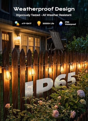 108FT Solar String Lights Outdoor Waterproof