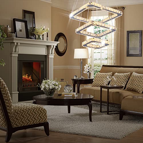Modern Crystal Chandeliers LED Square Chandelier Pendant Lights Chandelier Pendant Light 8