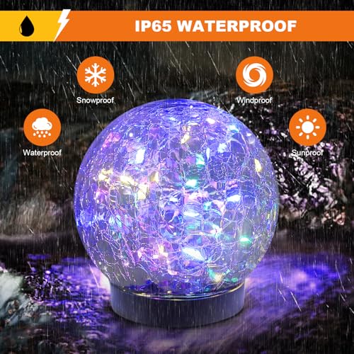 Solar Globe Lights Outdoor Waterproof (4 Count)