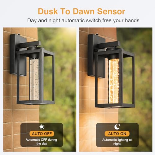 2 Pack Exterior Garage Lighting Fixtures Wall Mount (2 Count)