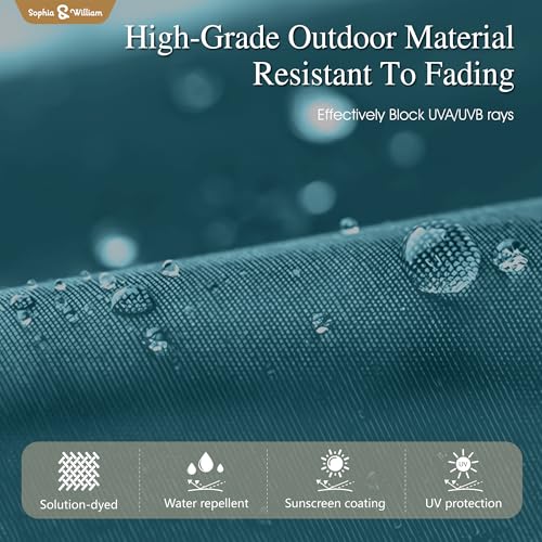 13ft Outdoor Patio Umbrella with Solar Lights