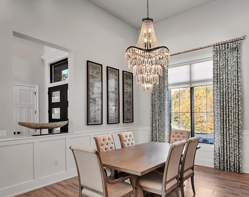 Black Modern French Empire Crystal Chandelier