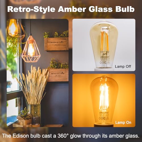 E26 Edison Bulbs 60W (6 Count)