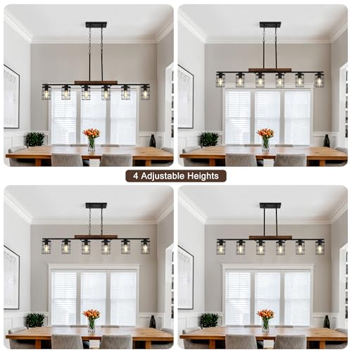 6 Light Farmhouse Kitchen Light Fixture
