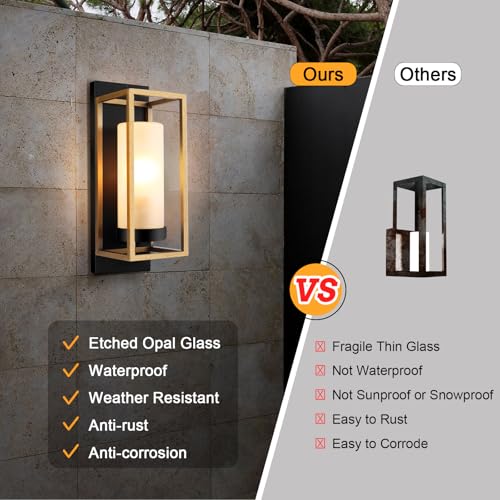 ALVIME Black and Gold Wall Sconce