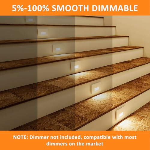 12 Pack 3CCT 120V Motion Sensor LED Step Lights (12 Count)