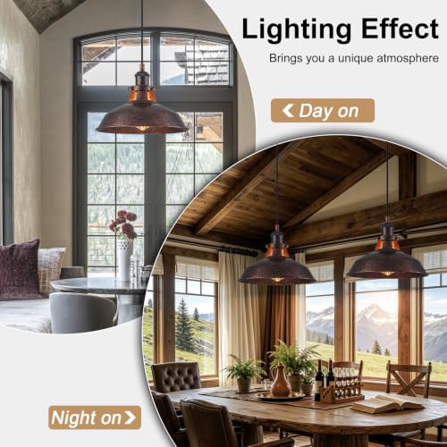 2PCS Industrial Barn Pendant Light