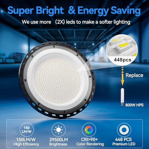 1 Pack 200W UFO LED High Bay Light