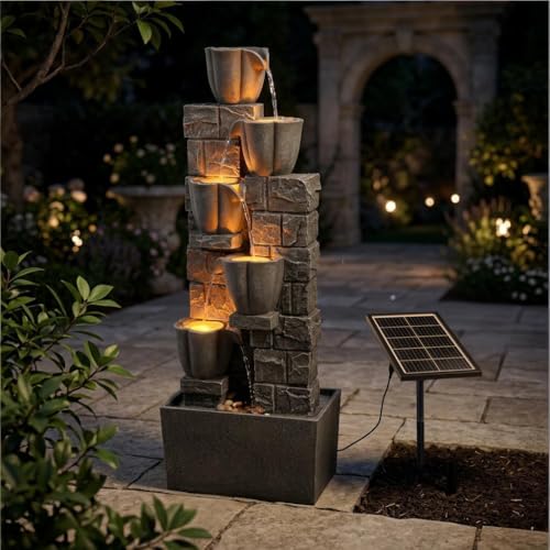 Solar Powered Water Fountain Outdoor
