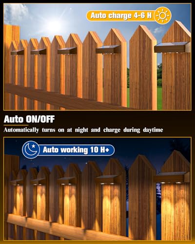 Solar Fence Lights 12 Pack Brown (12 Count)