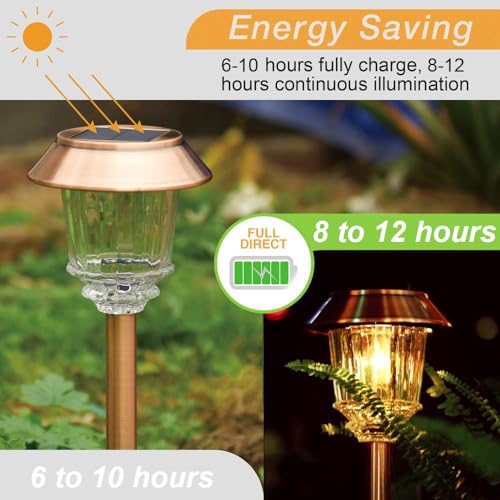Solar Pathway Lights Outdoor (6 Count)